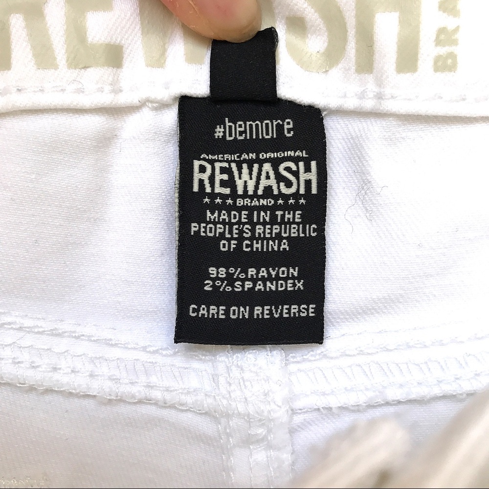 White Distressed REWASH Brand Jeans/Jeggings ☁️ - Picture 8 of 8